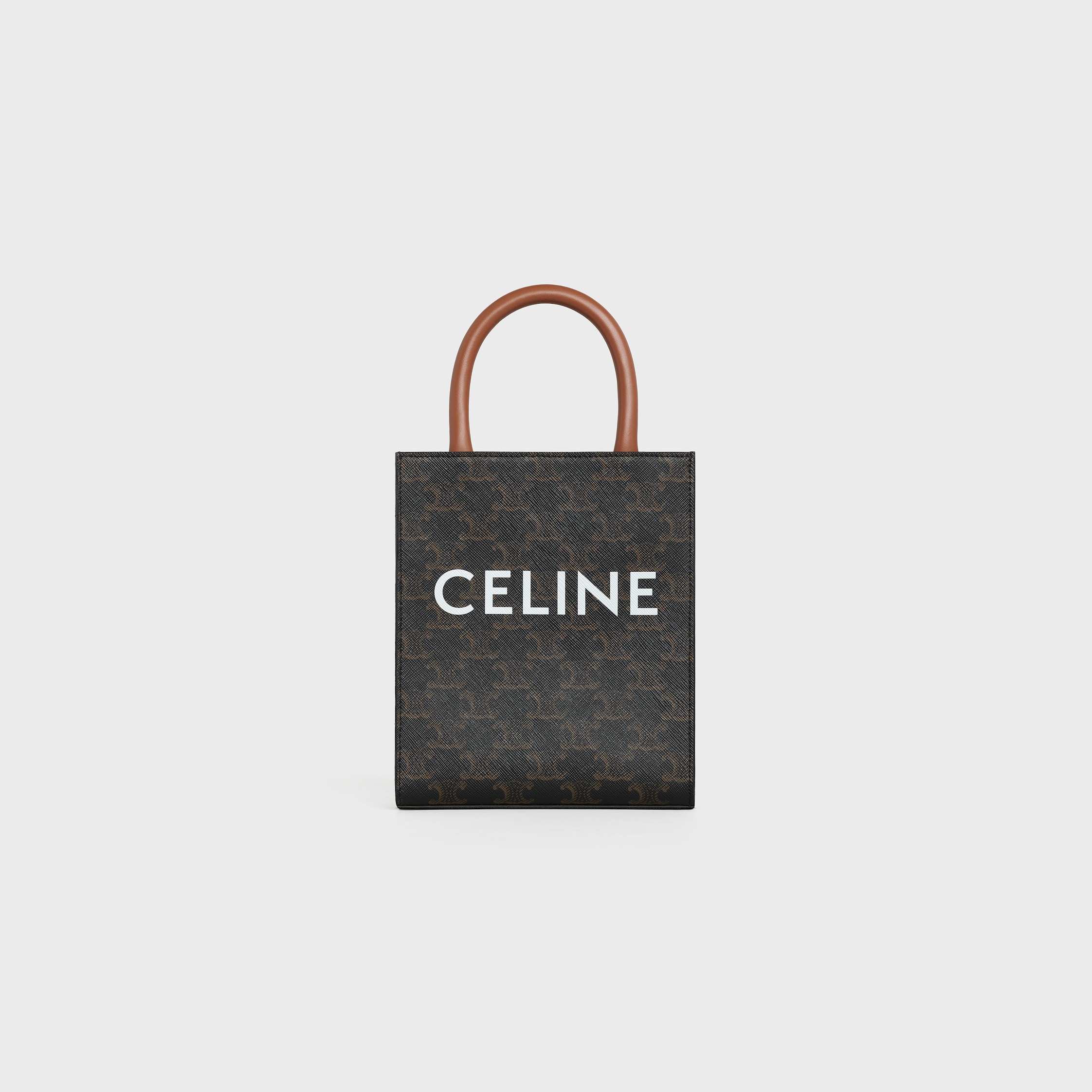 CELINE｜ (MEDIUM VERTICAL CABAS IN TRIOMPHE CANVAS WITH CELINE MEDIUM VERTICAL CABAS IN TRIOMPHE CANVAS WITH CELINE