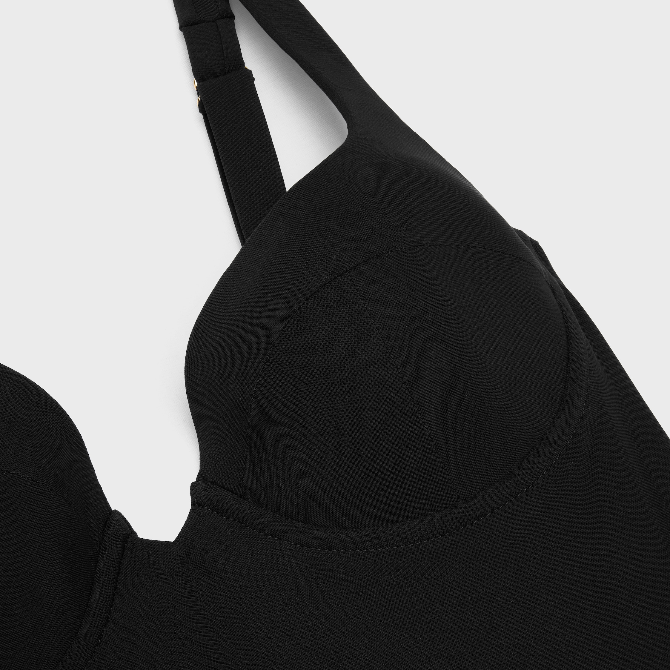 BALCONETTE SWIMSUIT IN MATTE JERSEY - BLACK | CELINE