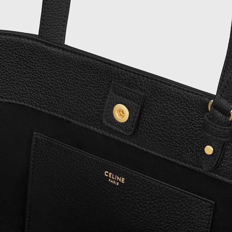 MINI CABAS ANAIS CUIR TRIOMPHE in Grained calfskin - BLACK - HOBO AND TOTE BAGS - 1 | CELINE