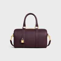 MEDIUM BOSTON IN SUPPLE GRAINED CALFSKIN - Deep Burgundy - NEW - 1 | CELINE