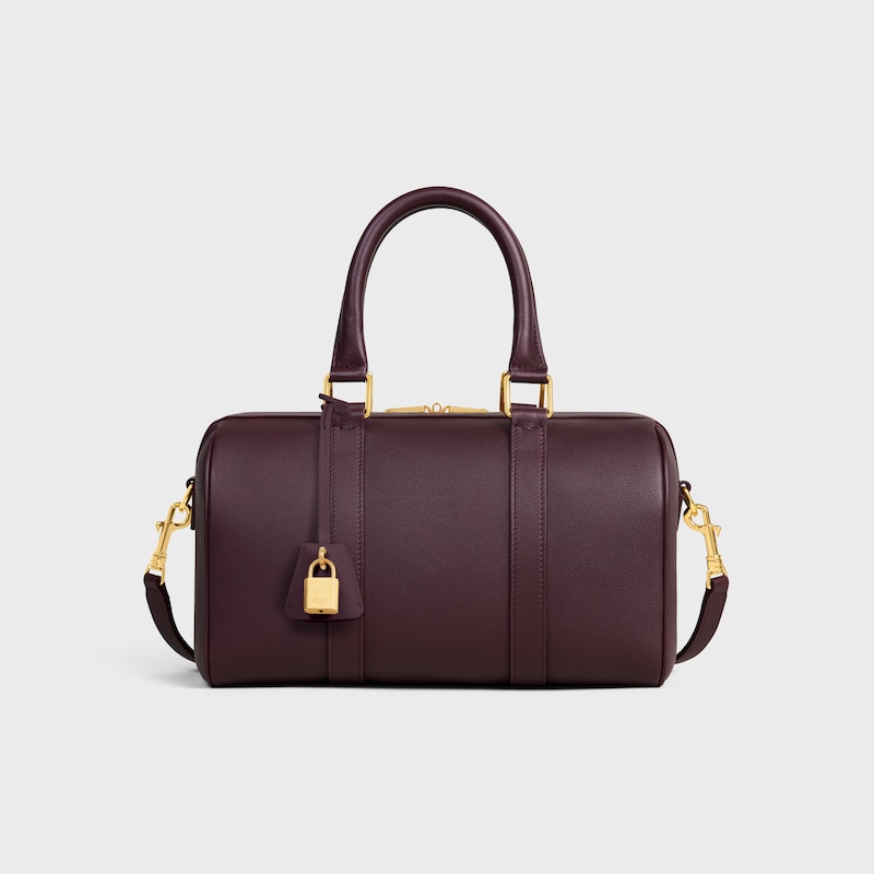MEDIUM BOSTON IN SUPPLE GRAINED CALFSKIN - DEEP BURGUNDY - MORE LINES - 1 | CELINE
