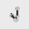 DUMBBELLS 2KG IN STEEL AND TRIOMPHE CANVAS - BLACK / TAN - HOME - 3 | CELINE