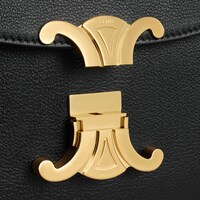 MITTELGROSSE NINO TASCHE AUS WEICHEM, GENARBTEM KALBSLEDE - SCHWARZ - UMHÄNGETASCHEN - 1 | CELINE