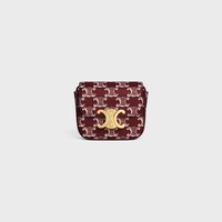 MINI CLAUDE in TRIOMPHE CANVAS TWO-TONE - LIGHT BURGUNDY - MORE LINES - 1 | CELINE