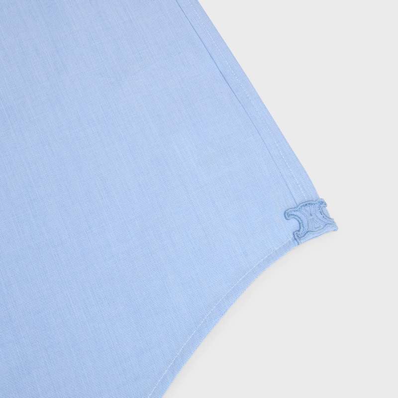 classic shirt IN cotton chambray - BLEU CIEL/BLANC -  - 1 | CELINE