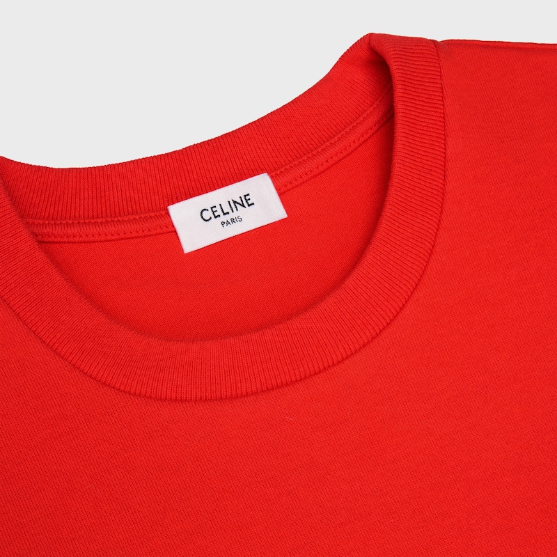 t-shirt IN cotton jersey - RED CYCLIST/ YELLOW -  - 1 | CELINE