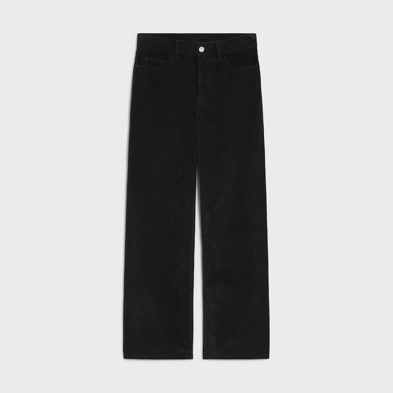 jolene jeans in corduroy - BLACK LIGHT STONE WASH -  - 1 | CELINE