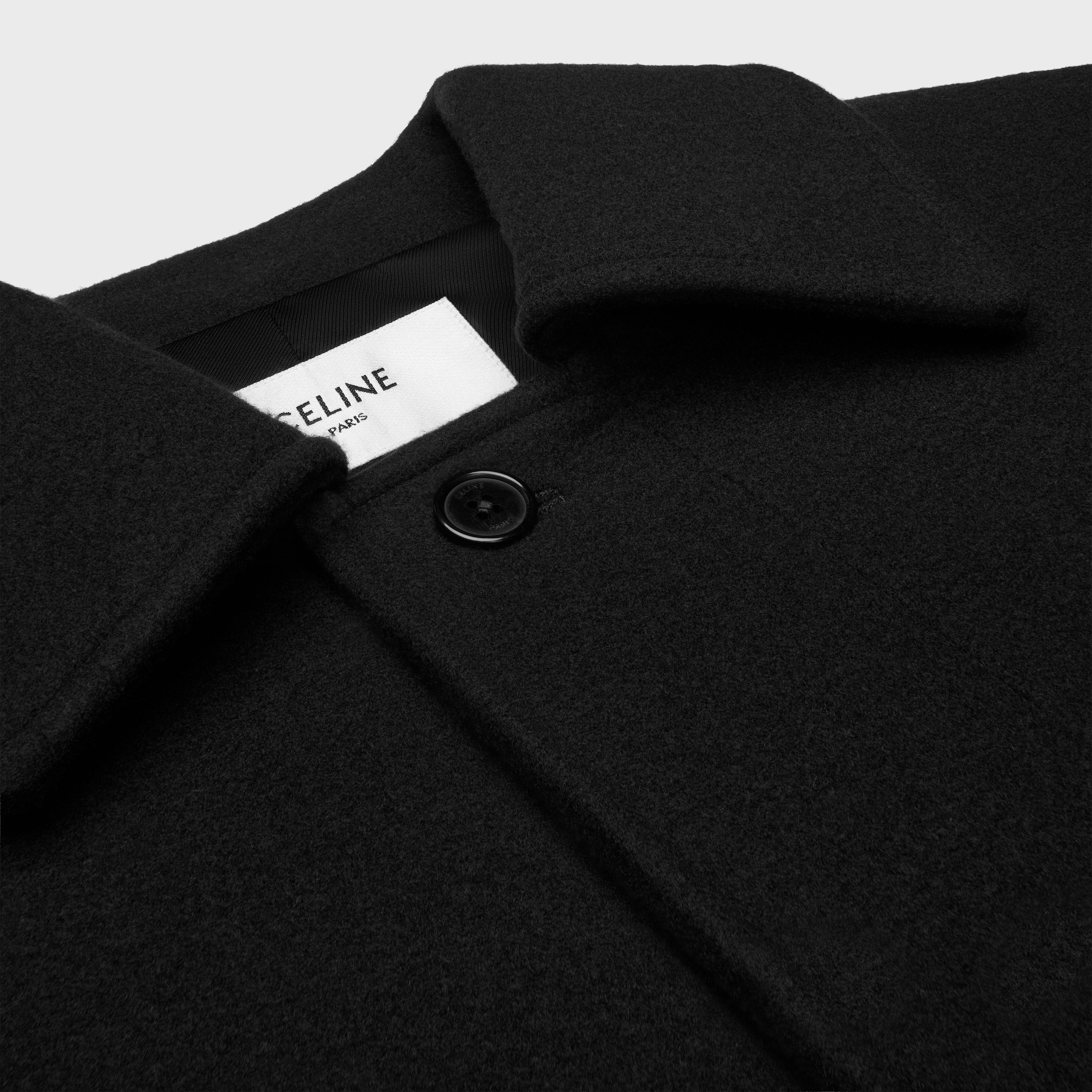 jacket IN DOUBLE-FACE WOOL FELT - BLACK | CELINE
