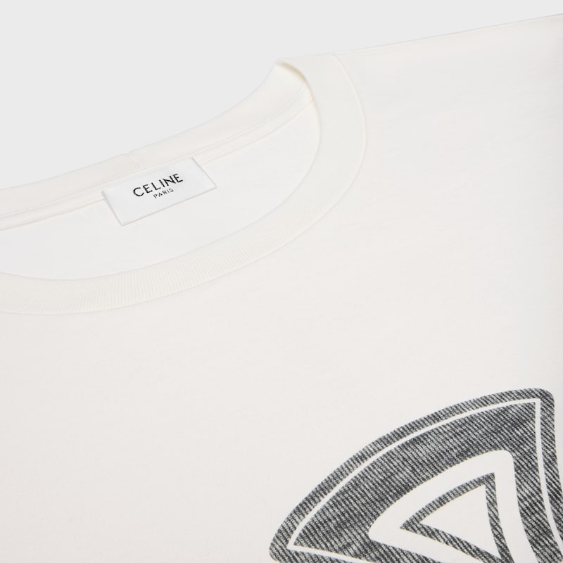 寬鬆T恤 - 米白色 / 黑色 -  - 1 | CELINE