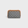 Clutch on Chain IN JACQUARD TRIOMPHE ALL OVER - NAVY/ECRU - WALLETS ON CHAIN - 2 | CELINE