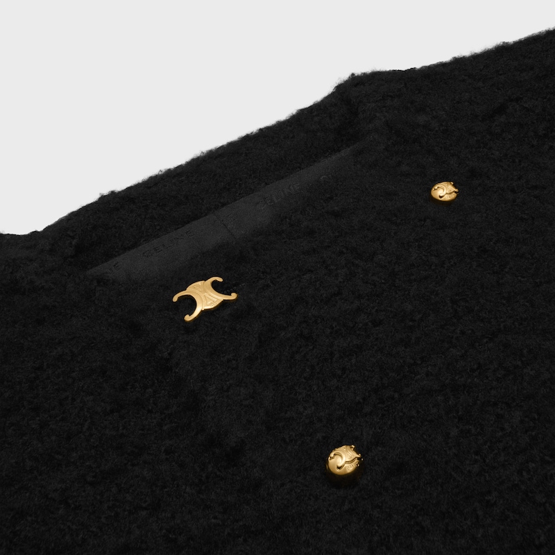 CHAQUETA DE CACHEMIRA Y LANA TRENZADA - NEGRO -  - 1 | CELINE