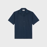 bowling shirt IN cotton poplin - INDIGO -  - 1 | CELINE