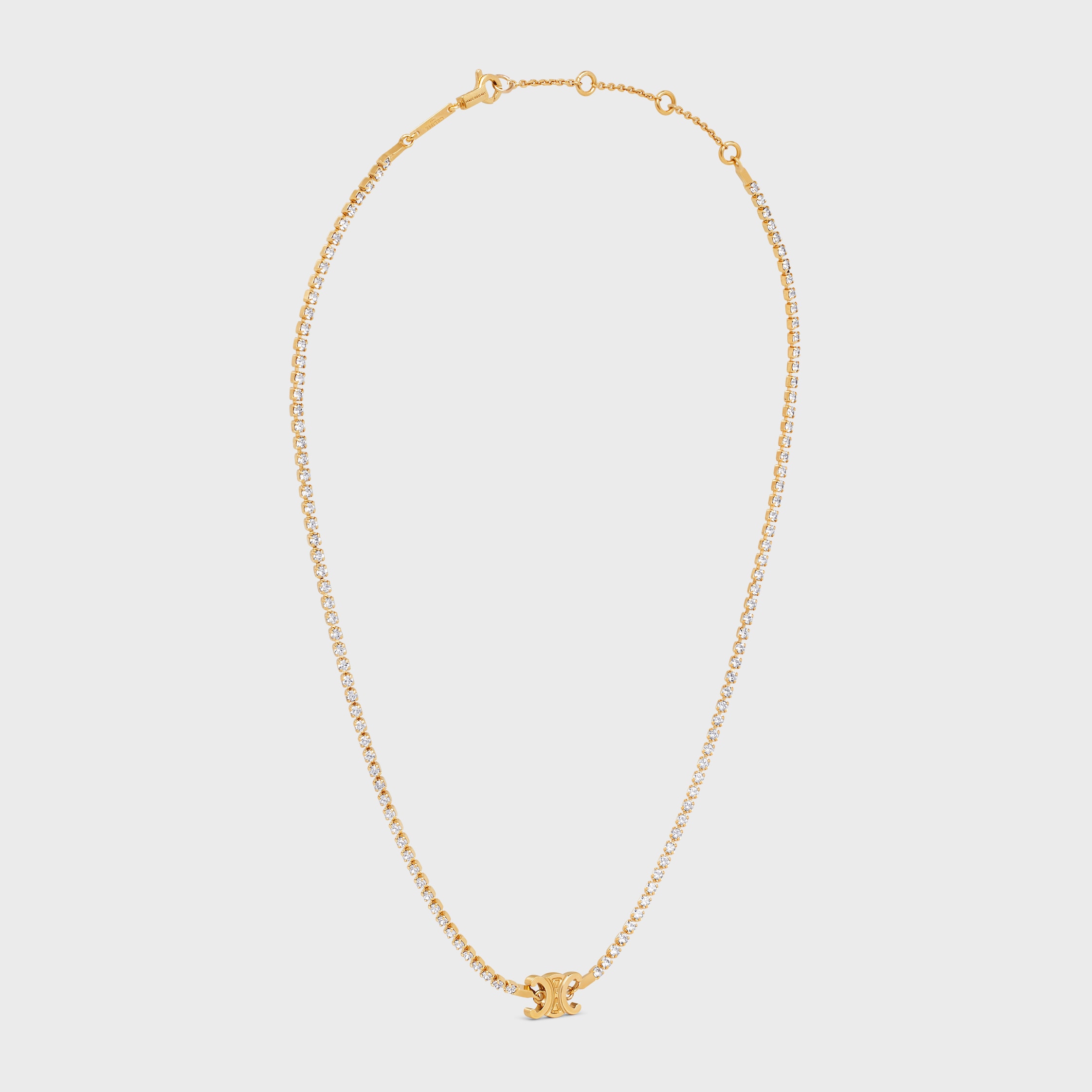 TRIOMPHE SPARKLE NECKLACE IN BRASS WITH GOLD FINISH AND