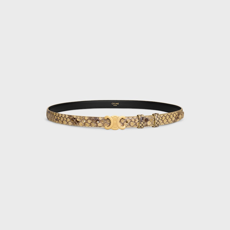 Triomphe Belt 18MM IN PYTHON - HONEY -  - 1 | CELINE