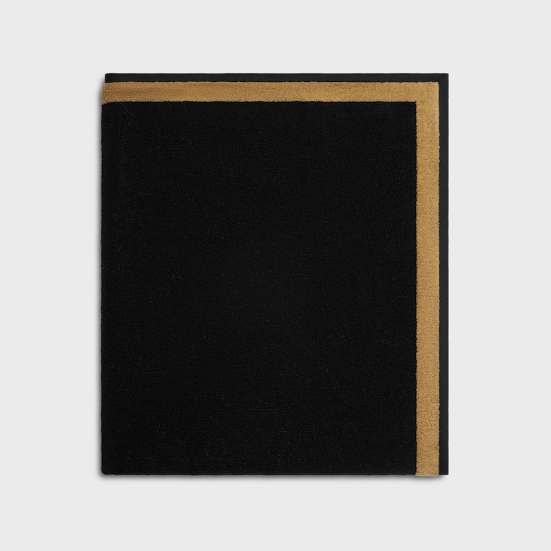 beach towel IN celine triomphe terry cotton - NOIR/OR -  - 1 | CELINE