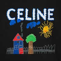 標準剪裁T恤 - 黑色 / 拼色 -  - 1 | CELINE
