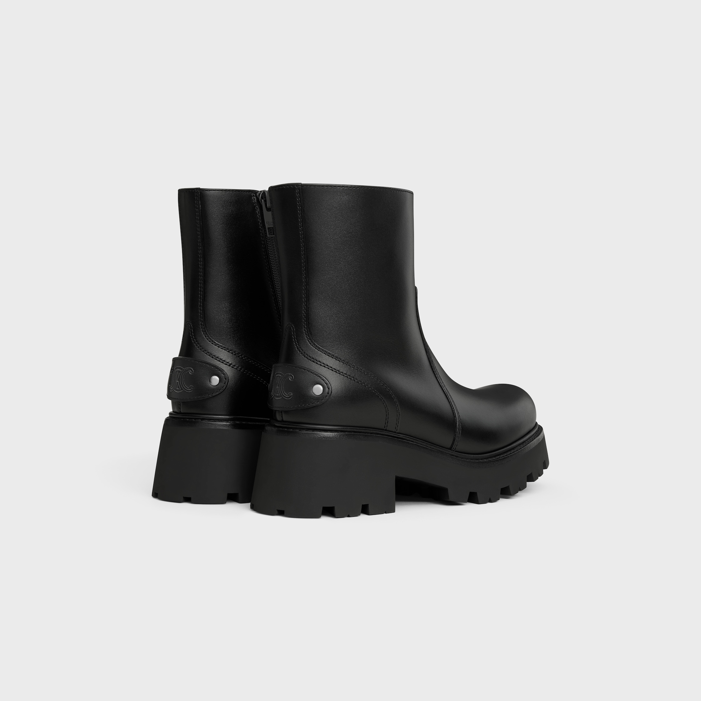 【CELINE】LACE-UP BOOTS●345597004C38NO celine-Black-Leather-Lace-up-