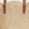 CELINE CLASSIC PANIER SMALL BRAIDED TRIOMPHE in RAFFIA and CALFSKIN - TAN - PLEIN SOLEIL - 6 | CELINE