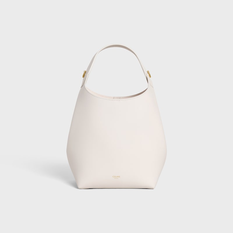 SMALL HOBO IN SUPPLE SMOOTH CALFSKIN - RICE - SHOULDER BAGS - 1 | CELINE