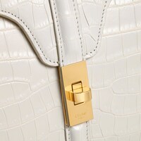 スモール 16（セーズ）バッグ / ポロサスクロコダイル - ホワイトコットン - クロスボディバッグ - 1 | CELINE