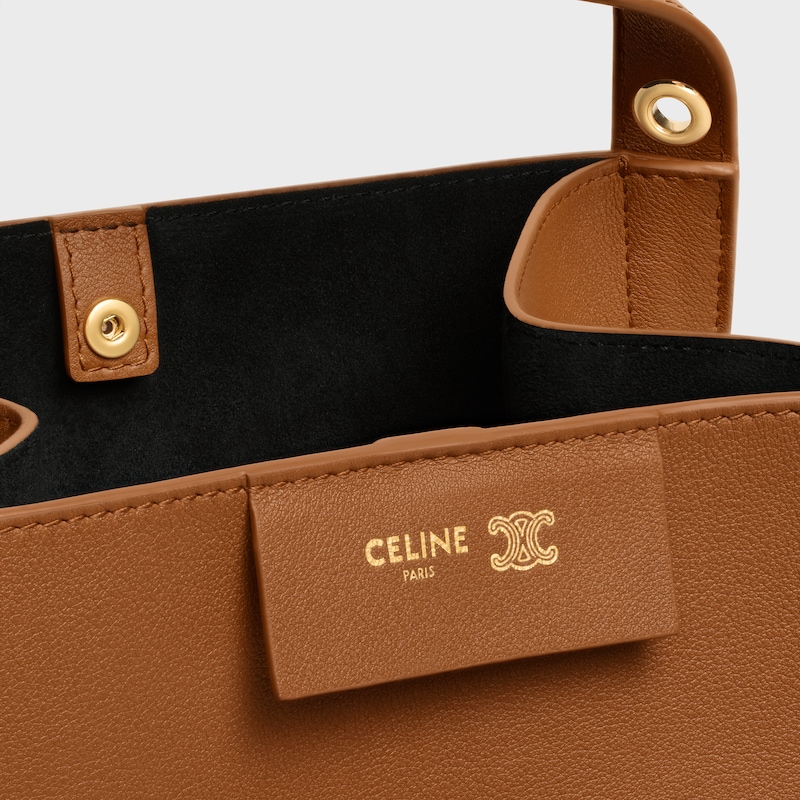 SMALL CUBE BAG IN SUPPLE CALFSKIN - SOFT TAN - MORE LINES - 1 | CELINE