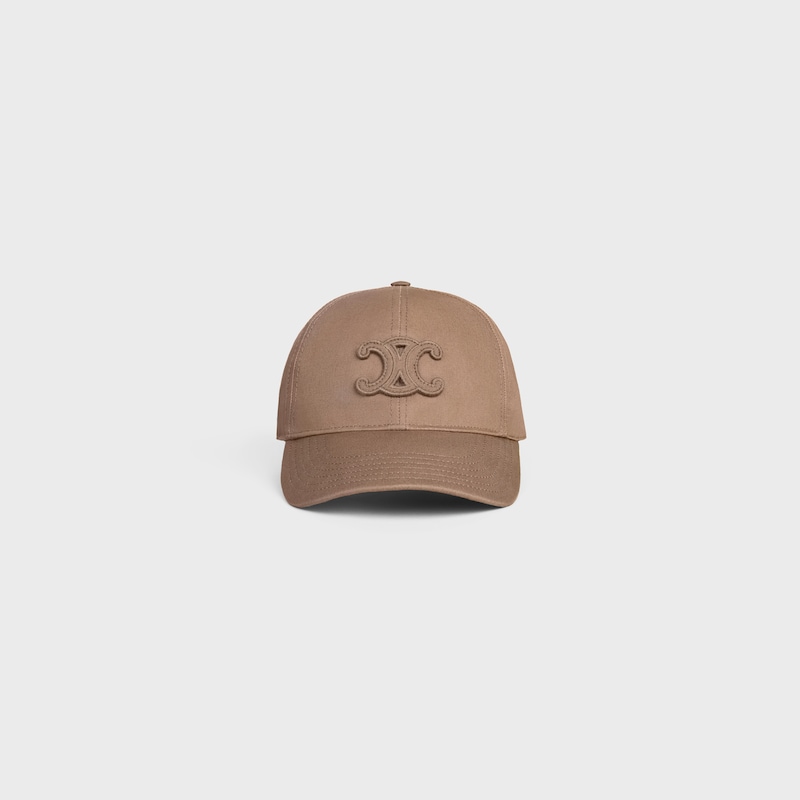 Triomphe baseball cap in cotton - CHATAIGNE -  - 1 | CELINE