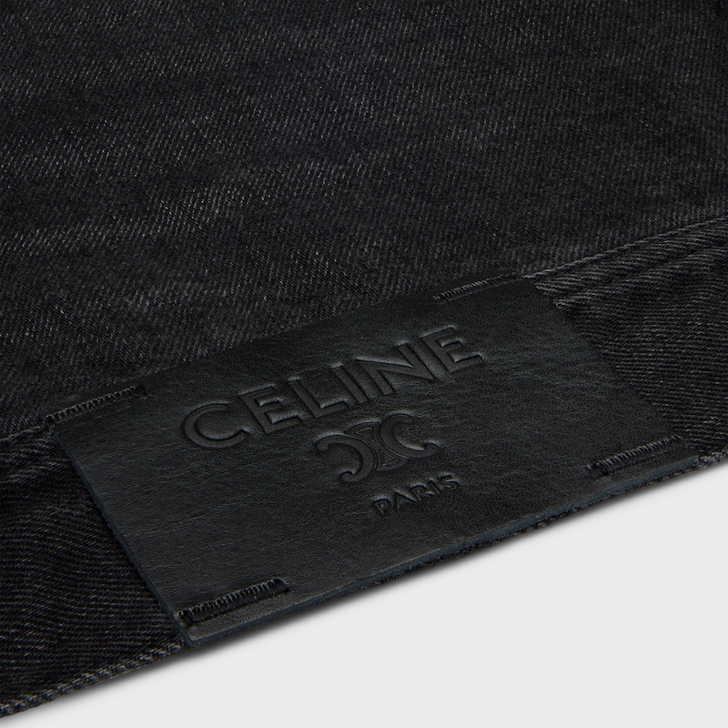 trucker jacket IN cotton denim - MAX BLACK WASH -  - 1 | CELINE