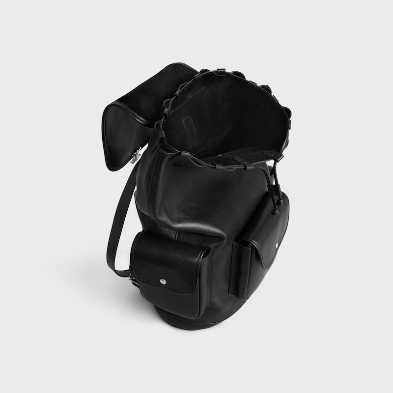 BIG BACKPACK SOFT TRIOMPHE IN SUPPLE SHINY LAMBSKIN - BLACK - GIFTS FOR HIM - 1 | CELINE