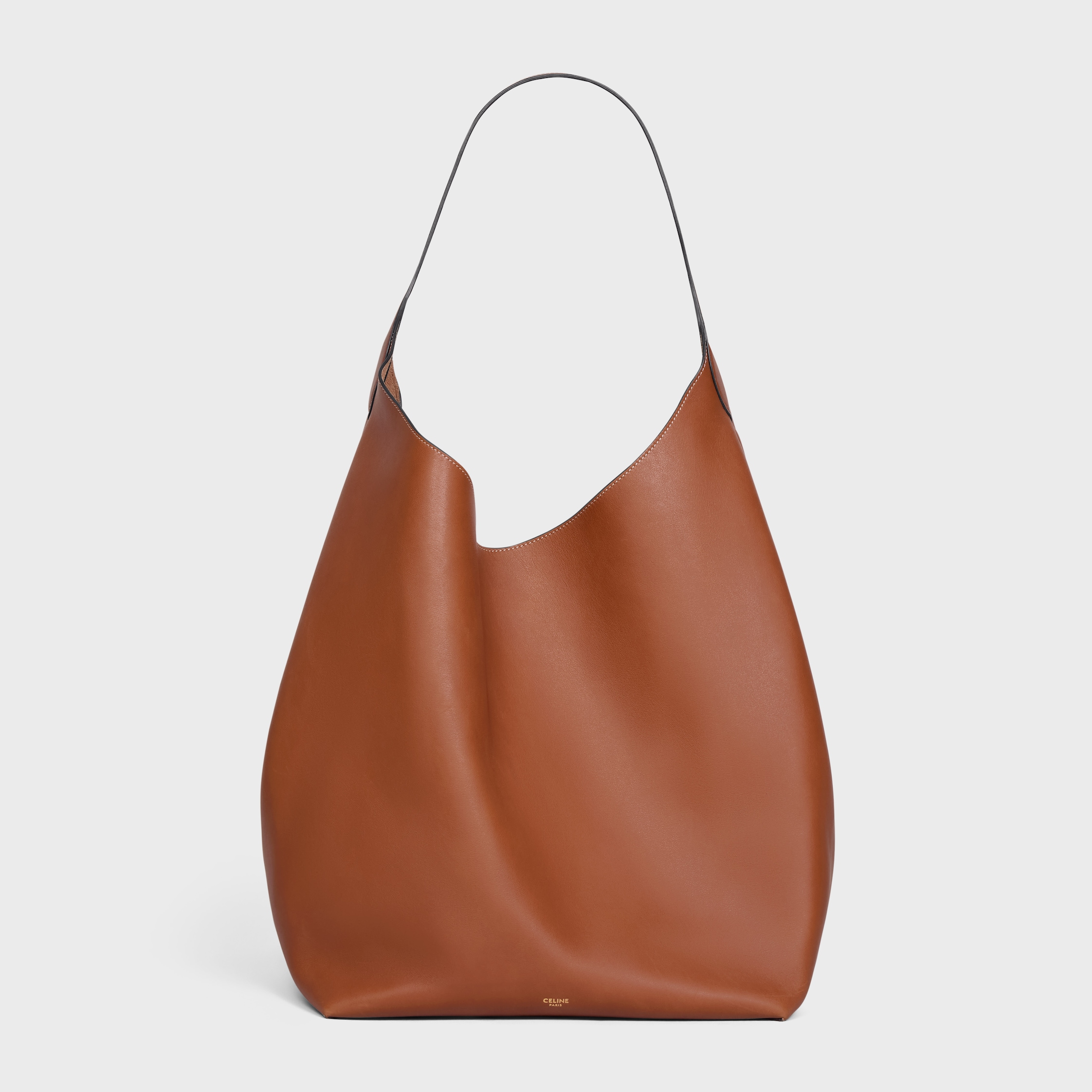 LARGE HOBO IN SUPPLE NATURAL CALFSKIN - TAN | CELINE