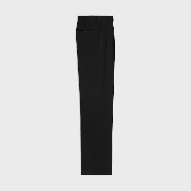 PANTALONES JAZZ DE PUNTO DIAGONAL DE LANA - NEGRO -  - 1 | CELINE