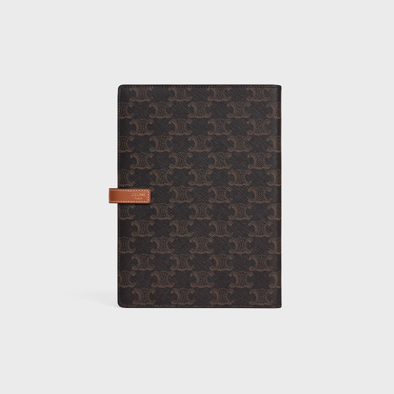 中号标志印花笔记本封套 - 棕黄色 - 为她甄选 - 1 | CELINE