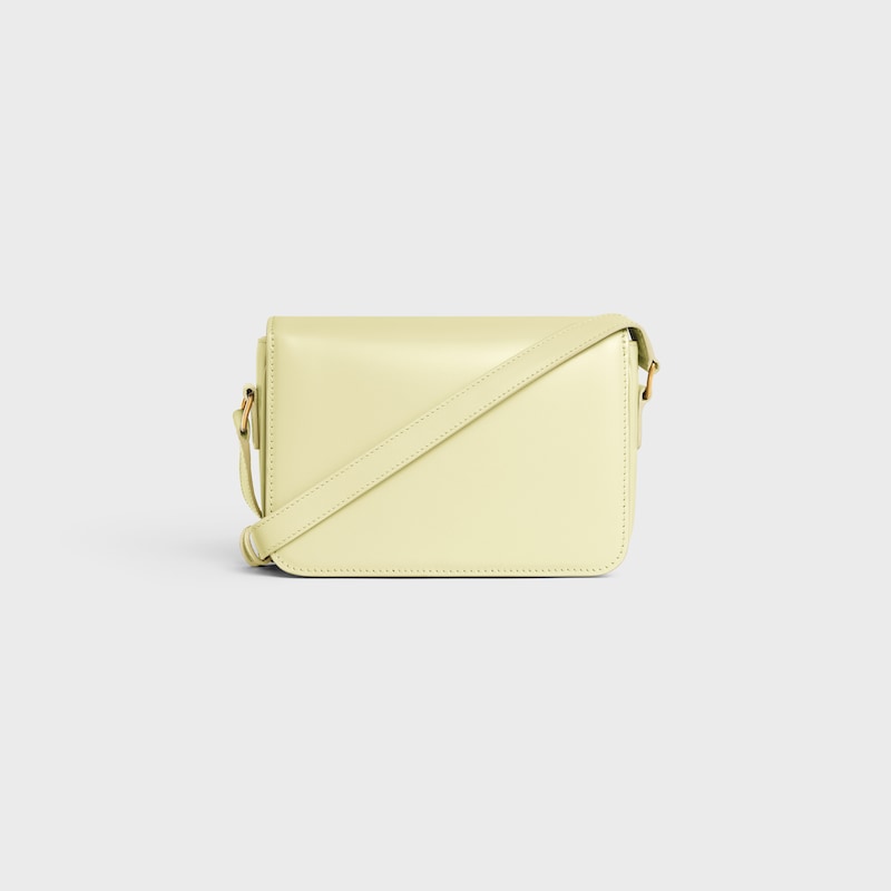 Teen Triomphe Bag in shiny calfskin - LIGHT YELLOW - TRIOMPHE - 1 | CELINE