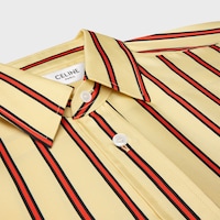 oversized shirt IN striped silk twill - YELLOW/RED/BLACK -  - 2 | CELINE