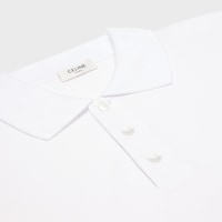 polo jersey de coton piqu&eacute; - OFF WHITE / ROUGE CERISE -  - 2 | CELINE