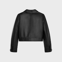 straight blouson jacket in soft lambskin - BLACK -  - 2 | CELINE