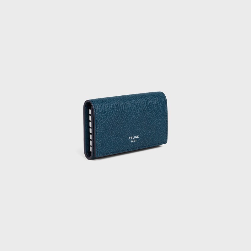 key case IN GRAINED CALFSKIN - TEAL BLUE - TECH ACCESSORIES - 1 | CELINE