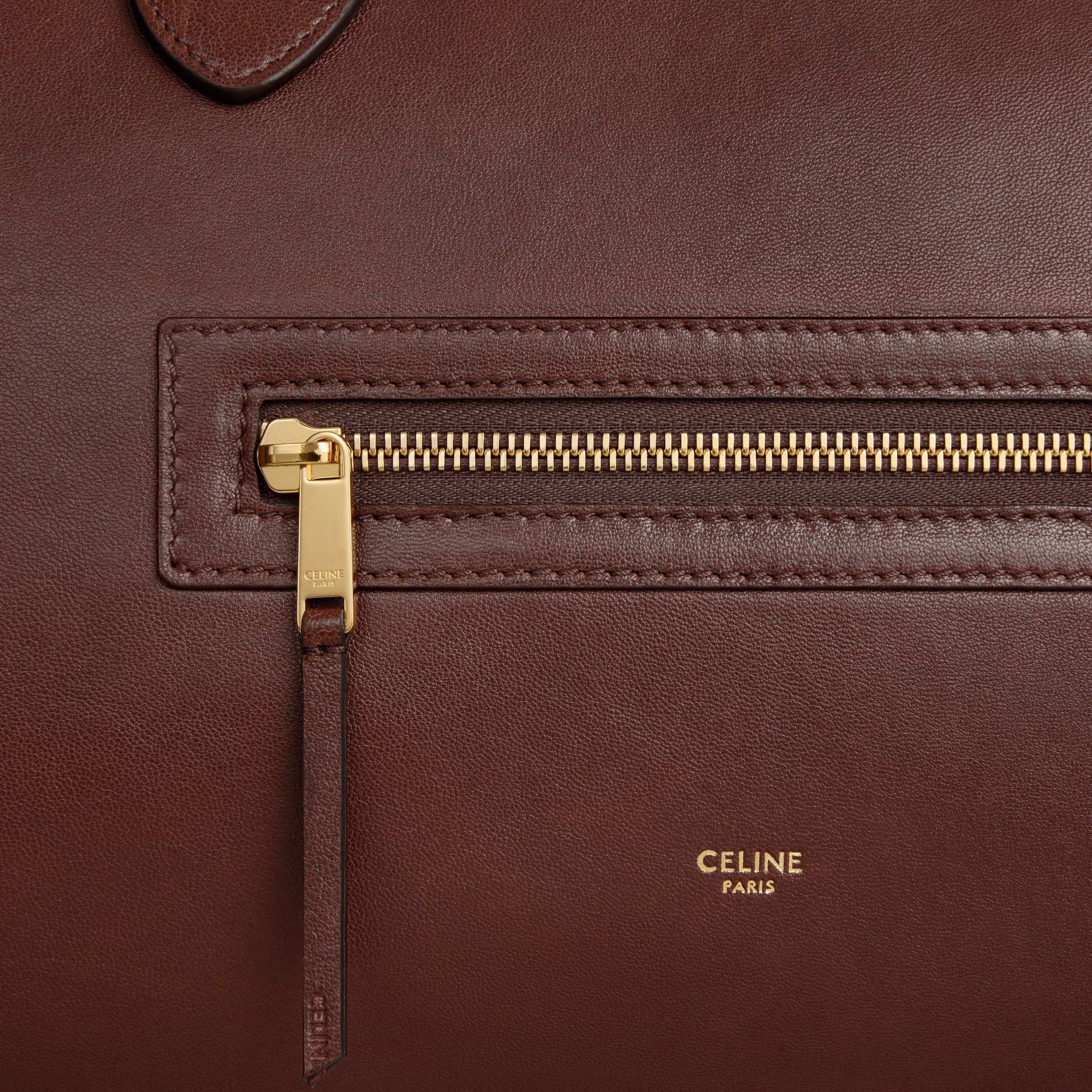 BIG LUGGAGE IN SUPPLE SHINY LAMBSKIN - DEEP BROWN | CELINE
