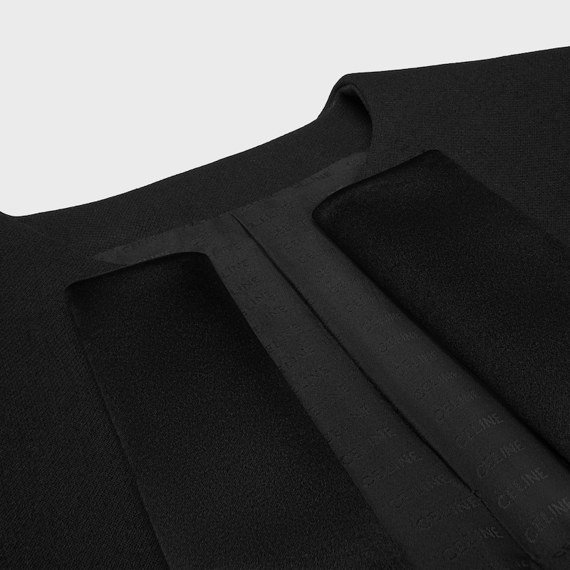 veste bolero double crêpe de laine - Noir -  - 1 | CELINE