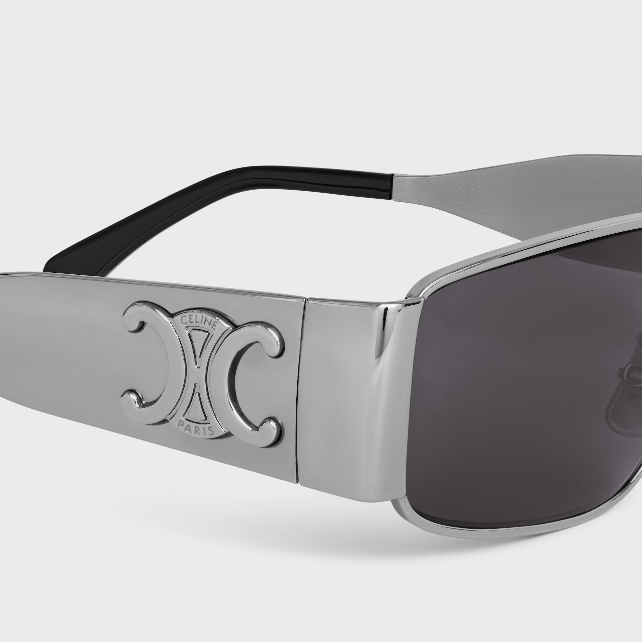 【CELINE】TRIOMPHE L 06●4S325CMLB36RS Triomphe Metal 06 sunglasses in Metal - Ruthenium / Smoke