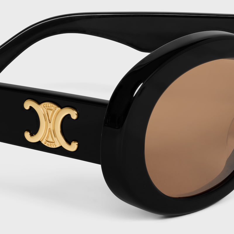 Triomphe 01 sunglasses in Acetate - Black / Nicotine -  - 1 | CELINE