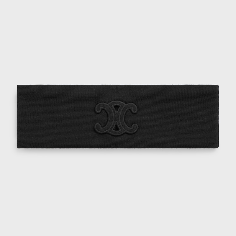 Celine Headband in Wool - BLACK - HAIR ACCESSORIES - 1 | CELINE
