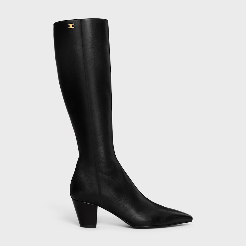 STAGE - HIGH BOOT IN LAMBSKIN - BLACK -  - 1 | CELINE