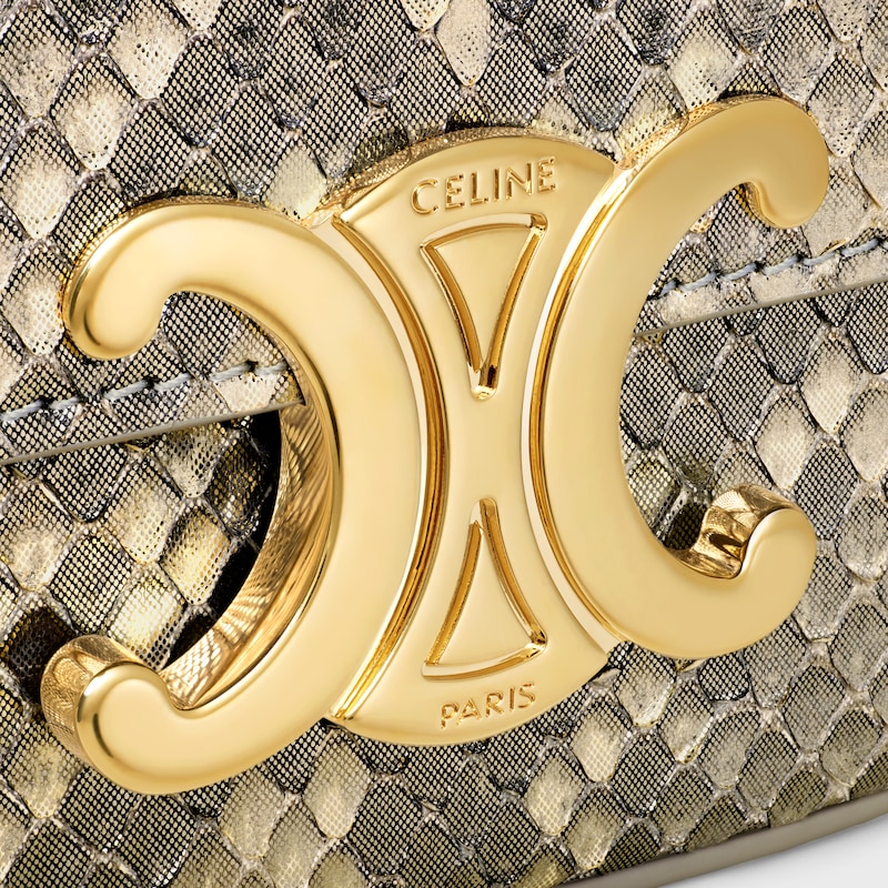 MINI CHAIN CLAUDE IN PEARLY PYTHON - NATURAL - MORE LINES - 1 | CELINE