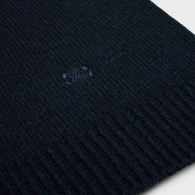 turtleneck sweater IN SEAMLESS CASHMERE - NAVY -  - 1 | CELINE