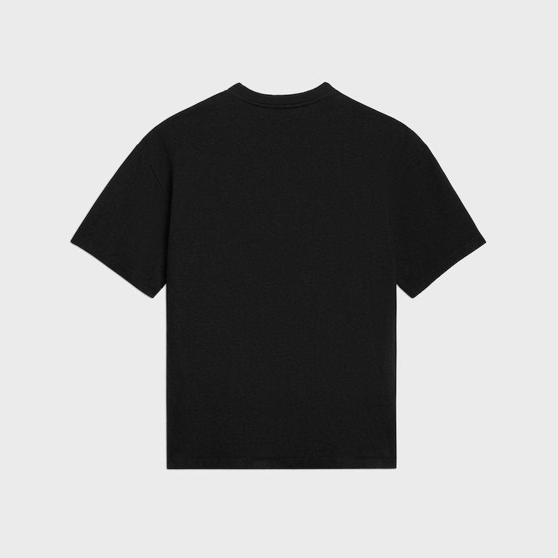 t-shirt IN cotton jersey - BLACK / YELLOW -  - 1 | CELINE