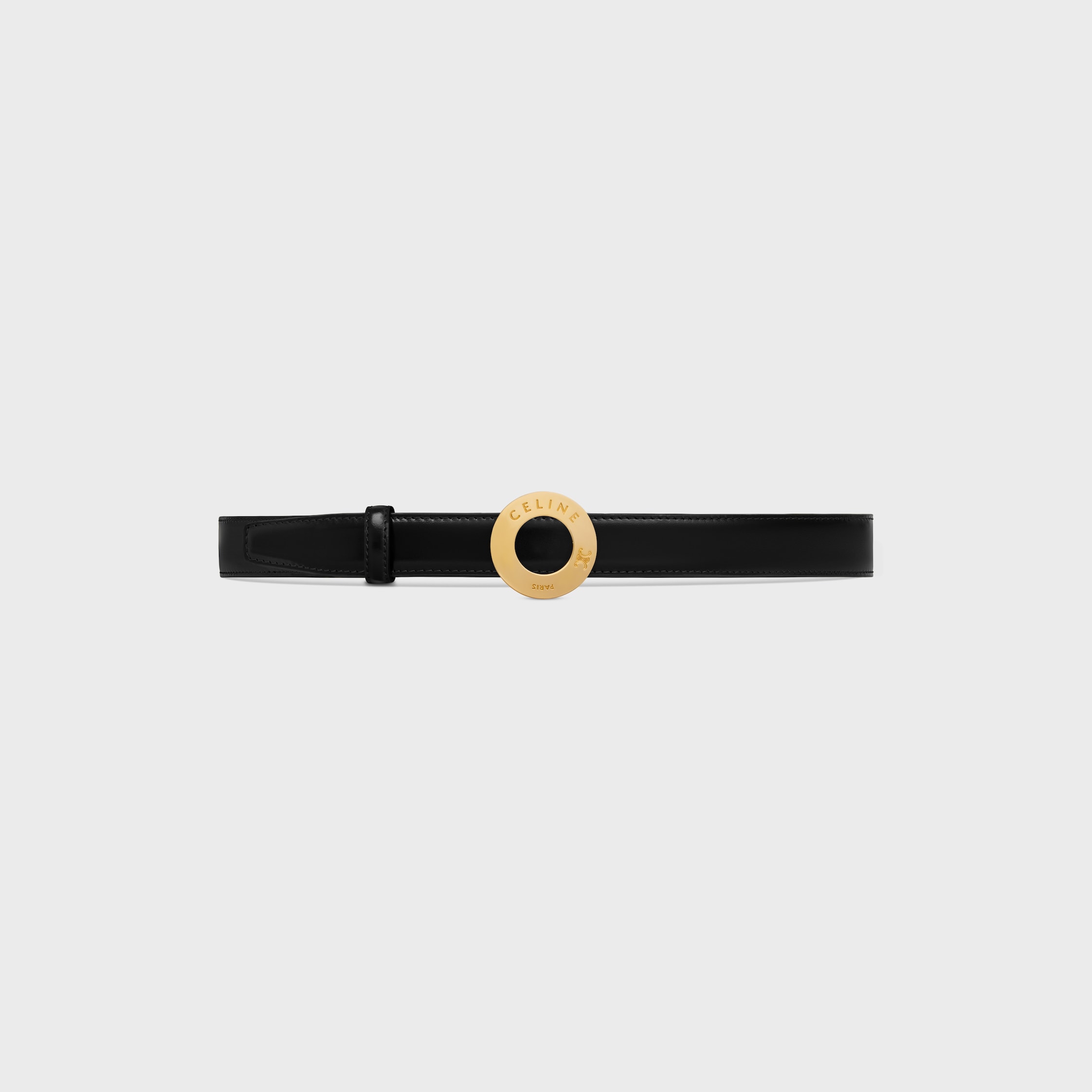 CELINE ディスクバックル＆リバーシブルストラップ 25MM - ブラック