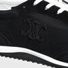 CELINE RACER LOW LACE-UP SNEAKER WITH TRIOMPHE IN NYLON, SUEDE CALFSKIN AND CALFSKIN - BLACK -  - 5 | CELINE