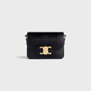 BOLSO TEEN TRIOMPHE DE PIEL DE LAGARTO - NEGRO - GIFT FINDER - 1 | CELINE