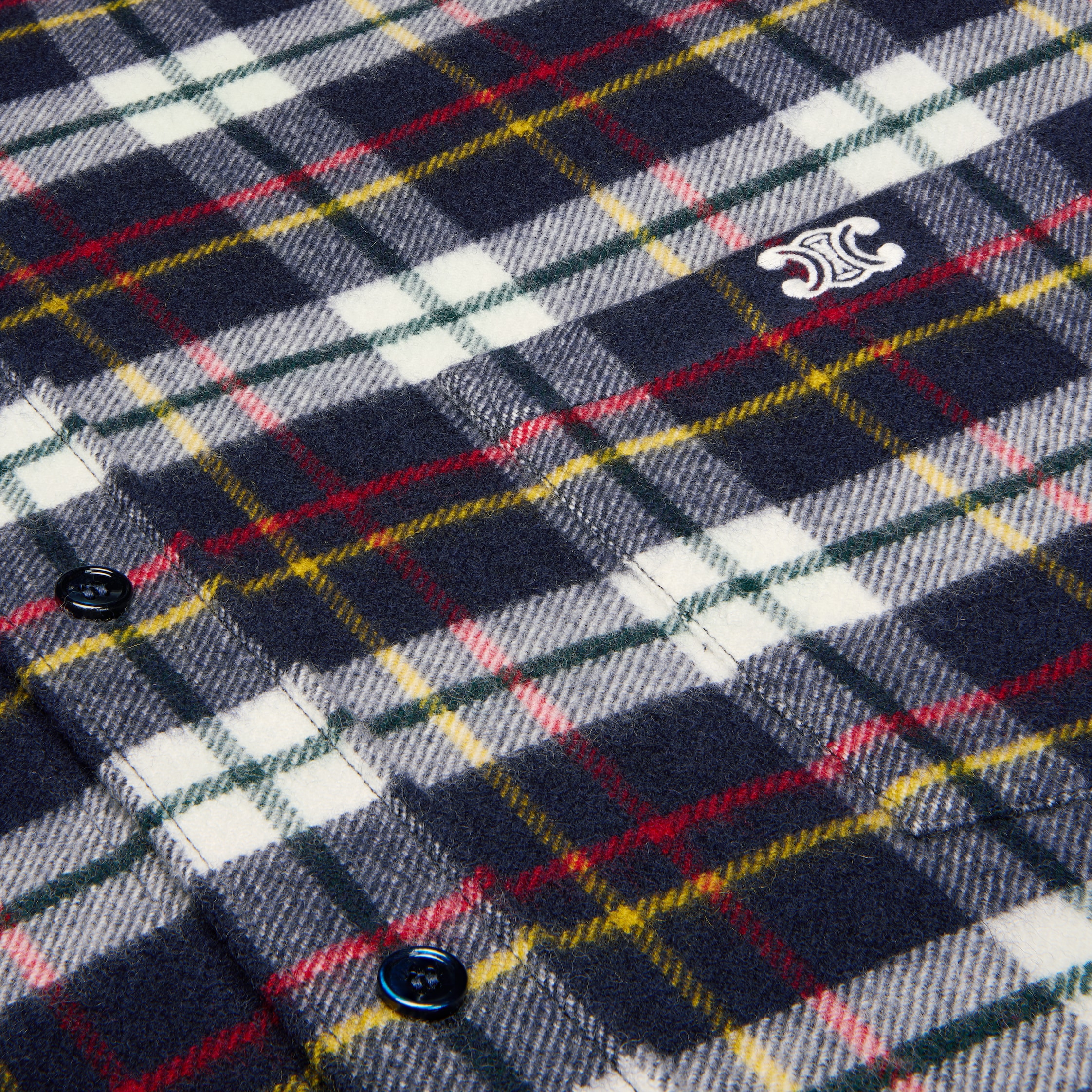 トップス CELINE 21AW Checked Wool Loose Shirts relaxed shirt IN BRUSHED CHECKED WOOL - BLEU/BLANC/ROUGE