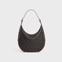 MEDIUM HELOÏSE BAG  IN TRIOMPHE CANVAS AND CALFSKIN - TAN - CROSS-BODY BAGS - 1 | CELINE